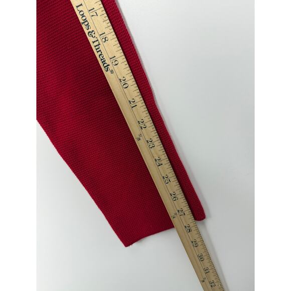 Talbots Red Zip-Front Long Cardigan Sweater Jacket XL Holidays Layering Classic - Picture 7 of 8